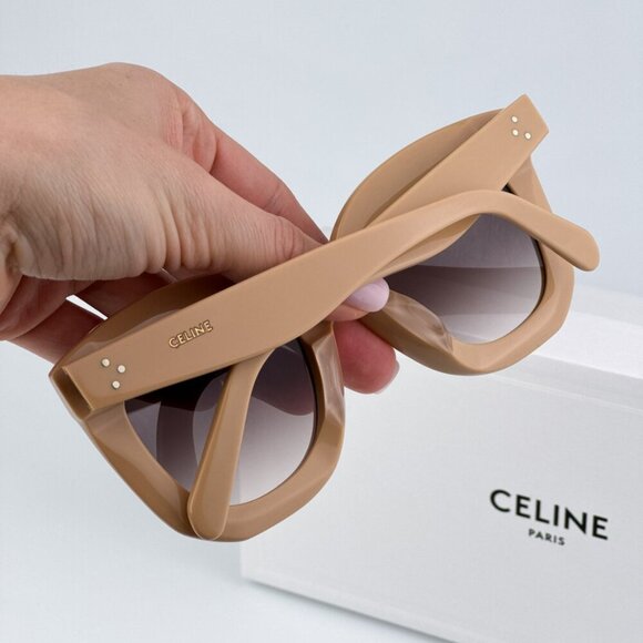 Celine CL4005FN 57Z BRAND NEW Sunglasses Beige Gradient Violet Geometric Women main image 6